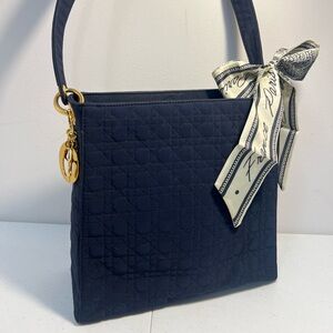 [Christian Dior] Cannage Lady Dior Charm Nylon Shoulderbag